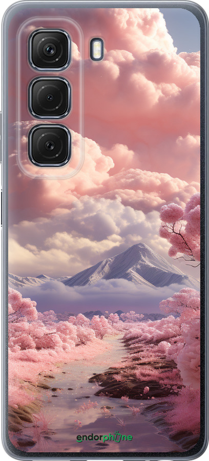 Силиконовый чехол Розовые облака для Infinix Hot 50 5G - 5660u-3795 изображение 