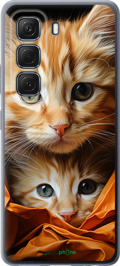 Силиконовый чехол Котики 2 для Infinix Hot 50 5G - 5664u-3795 изображение 