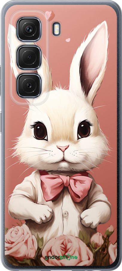 Силиконовый чехол Зайчик для Infinix Hot 50 5G - 5669u-3795 изображение 