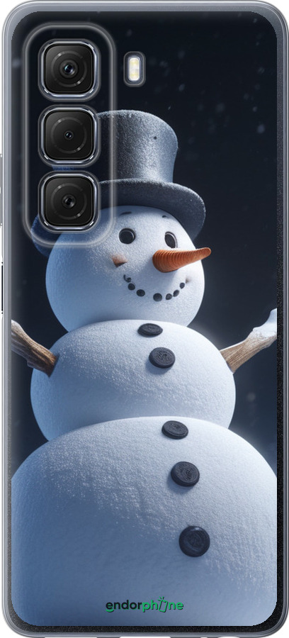 Силиконовый чехол Снеговик для Infinix Hot 50 5G - 5826u-3795 изображение 