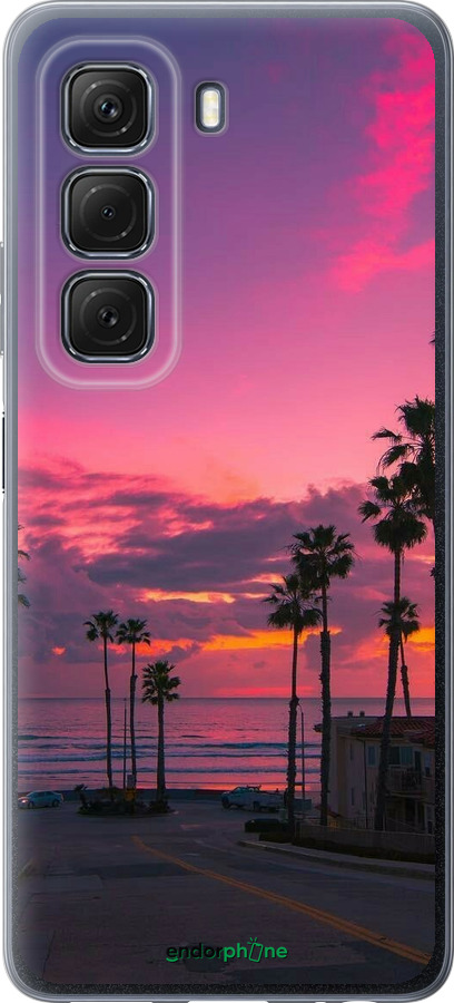 Силиконовый чехол Пальмы для Infinix Hot 50 5G - 5873u-3795 изображение 