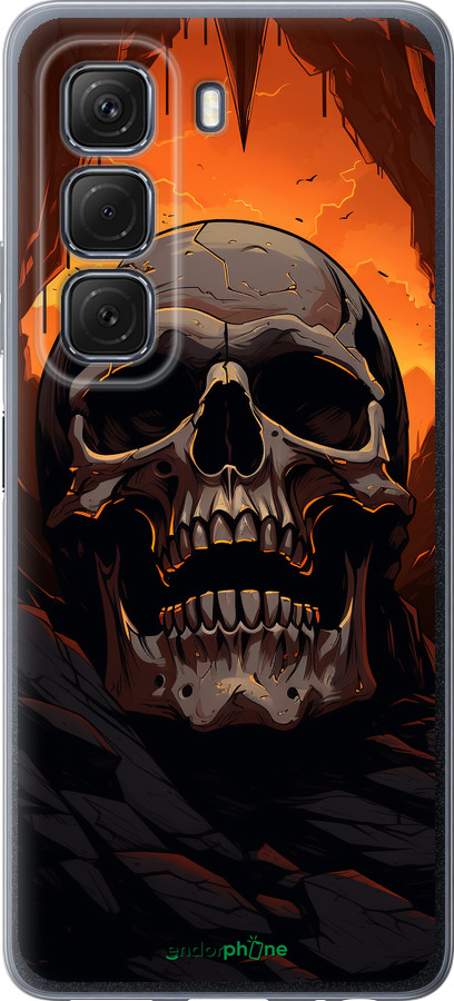 Силиконовый чехол Череп в пещере для Infinix Hot 50 5G - 5959u-3795 изображение 