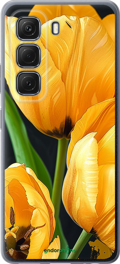 Силиконовый чехол Желтые тюльпаны для Infinix Hot 50 5G - 5991u-3795 изображение 