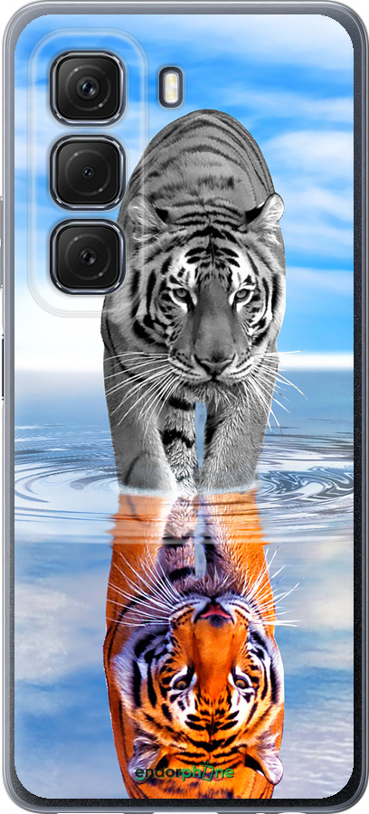 Силіконовий чехол Тигр для Infinix Hot 50 5G - 6016u-3795 изображение 