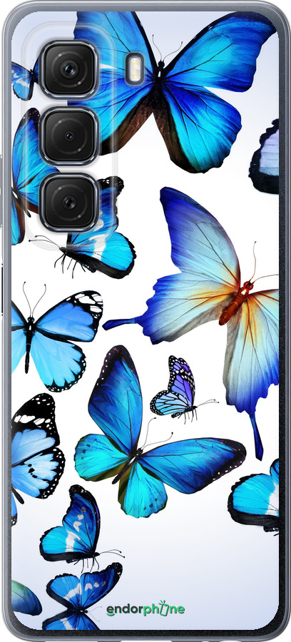 Силиконовый чехол Бабочки для Infinix Hot 50 5G - 6023u-3795 изображение 