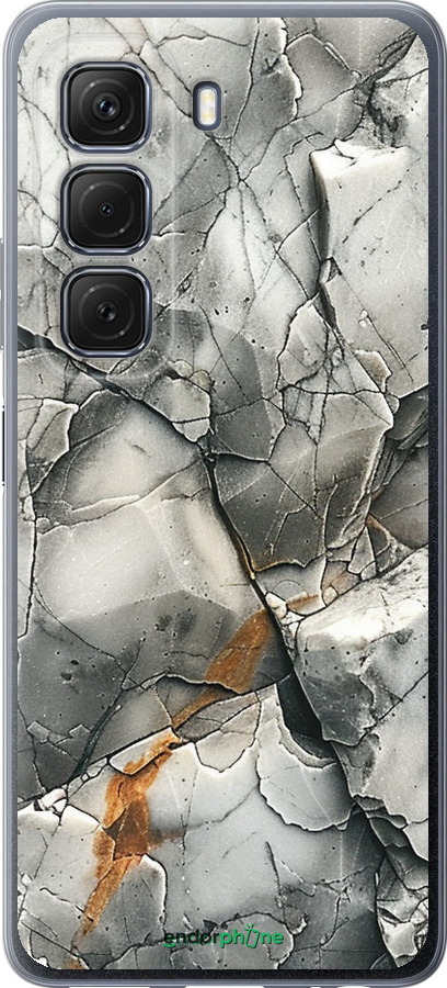 Силиконовый чехол Серый мрамор для Infinix Hot 50 5G - 6041u-3795 изображение 