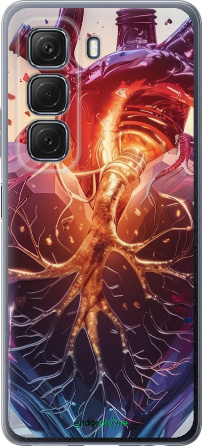 Силиконовый чехол Crystal Heart для Infinix Hot 50 5G - 6070u-3795 изображение 