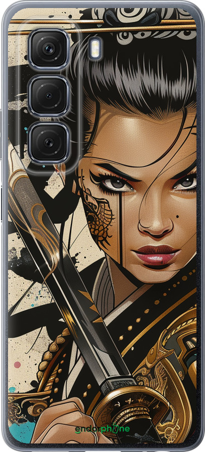 Силиконовый чехол Воительница ветров для Infinix Hot 50 5G - 6077u-3795 изображение 