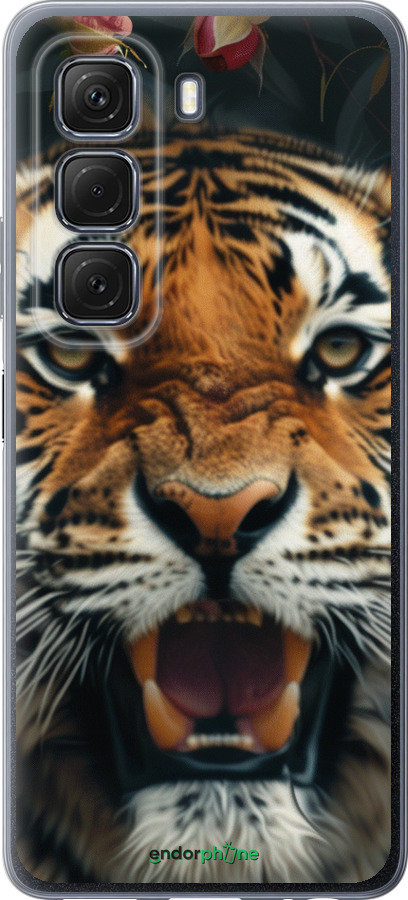 Силиконовый чехол Тигровое величие для Infinix Hot 50 5G - 6080u-3795 изображение 