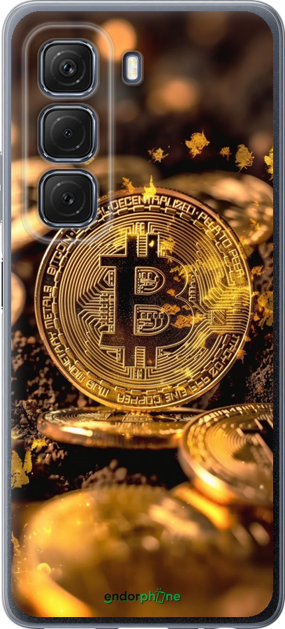 Силиконовый чехол Золотая лихорадка биткойна для Infinix Hot 50 5G - 6089u-3795 изображение 