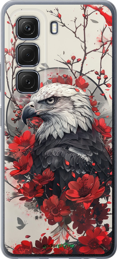 Силиконовый чехол Рубиновый орел для Infinix Hot 50 5G - 6103u-3795 изображение 