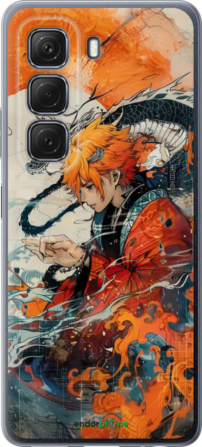 Силиконовый чехол Зеницу Агацума для Infinix Hot 50 5G - 6114u-3795 изображение 