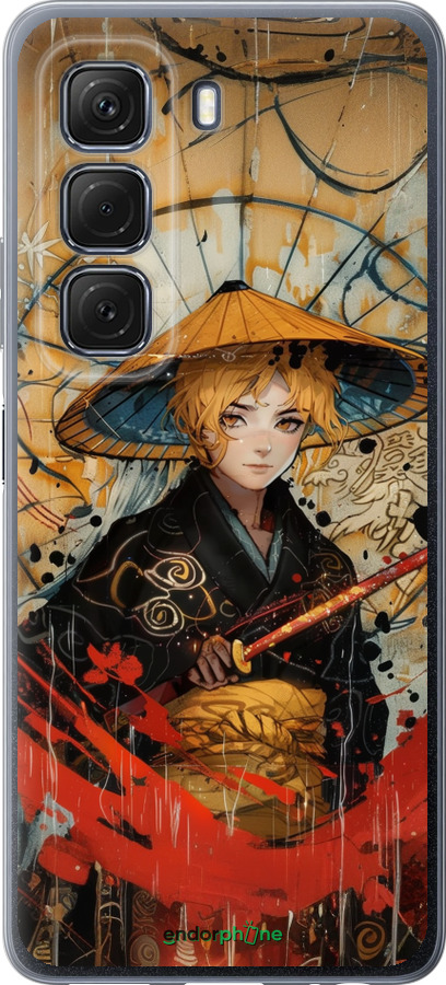 Силиконовый чехол Самурайская отвага для Infinix Hot 50 5G - 6115u-3795 изображение 