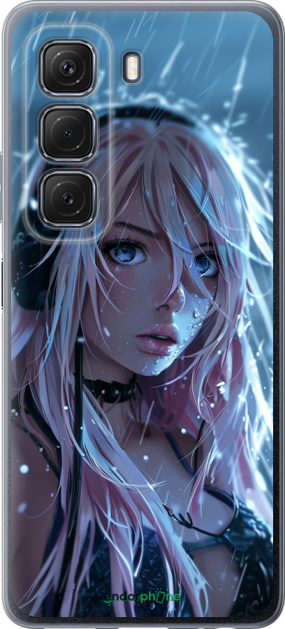 Силиконовый чехол Неоновый дождь для Infinix Hot 50 5G - 6119u-3795 изображение 