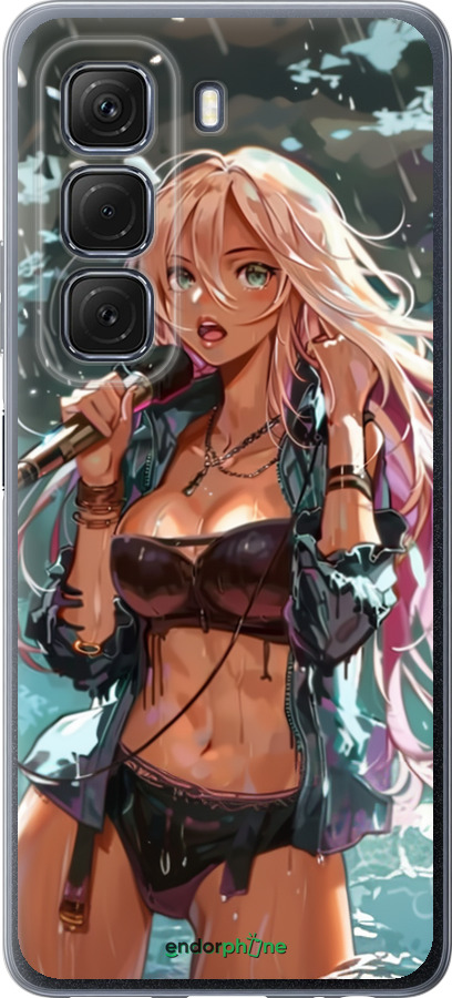 Силиконовый чехол Аниме-звезда под водопадом для Infinix Hot 50 5G - 6121u-3795 изображение 