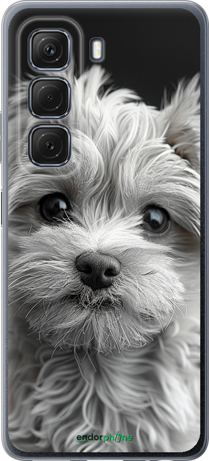 Силиконовый чехол Мальтипу на чорном фоне для Infinix Hot 50 5G - 6156u-3795 изображение 