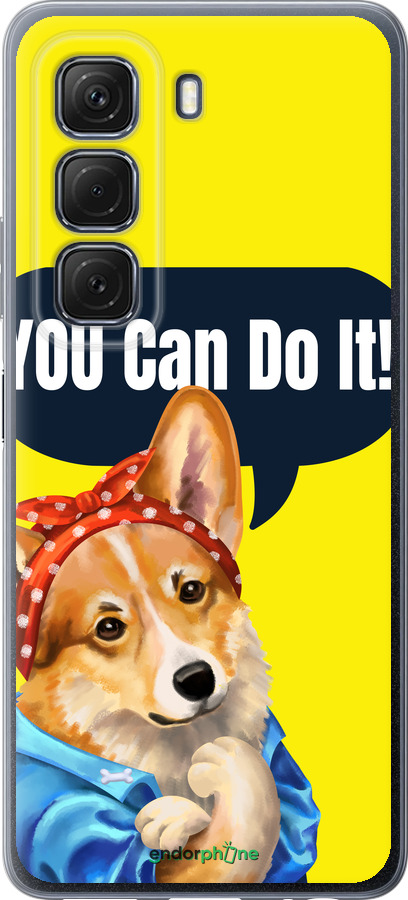 Силиконовый чехол чехол с корги You Can Do It для Infinix Hot 50 5G - 6184u-3795 изображение 