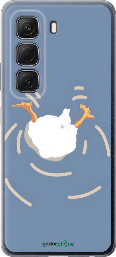 Силиконовый чехол Гусь ныряет для Infinix Hot 50 5G - 6275u-3795 изображение 