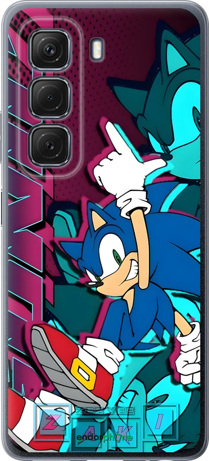 Силиконовый чехол Соник для Infinix Hot 50 5G - 6284u-3795 изображение 