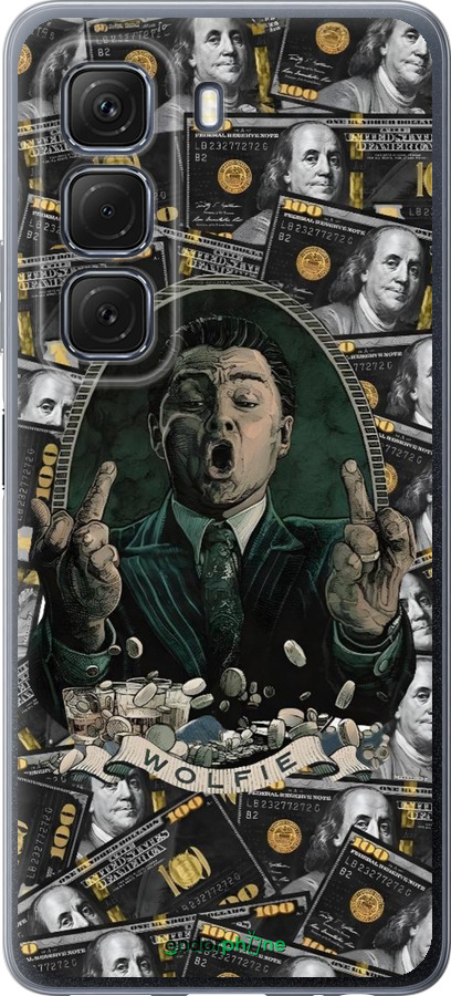 Силиконовый чехол Волк с валл стрит для Infinix Hot 50 5G - 6287u-3795 изображение 