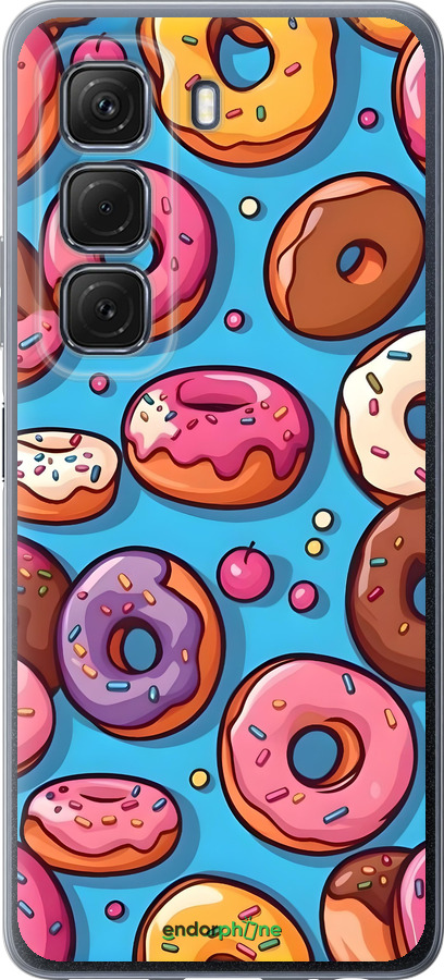 Силиконовый чехол Пончики для Infinix Hot 50 5G - 6318u-3795 изображение 