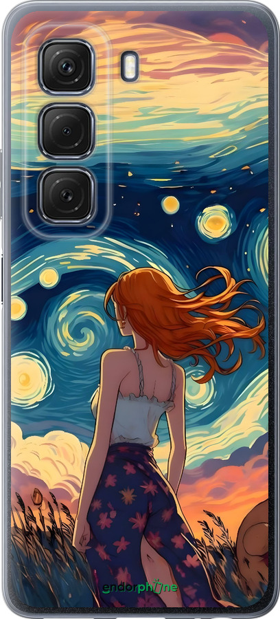 Силиконовый чехол Девушка Арт для Infinix Hot 50 5G - 6325u-3795 изображение 