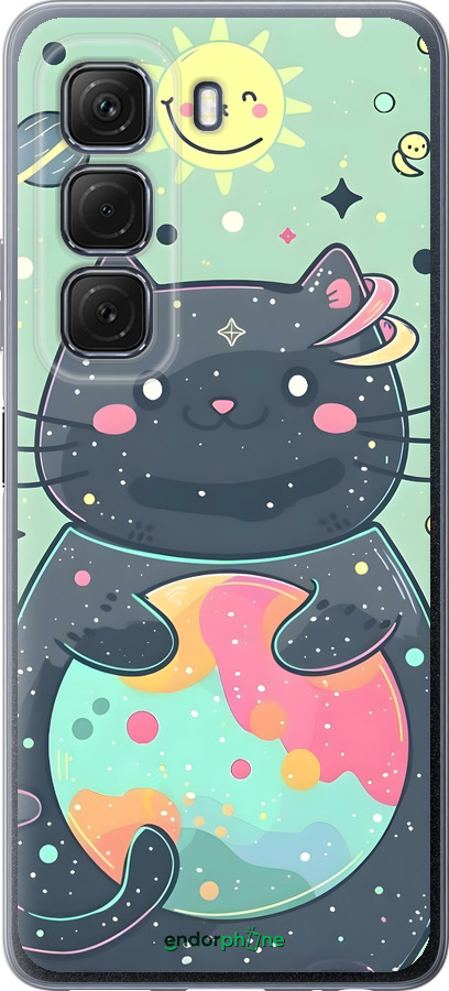 Силиконовый чехол Милый котик для Infinix Hot 50 5G - 6364u-3795 изображение 