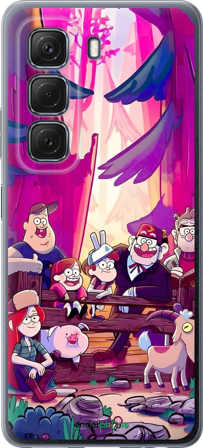 Силиконовый чехол Гравити Фолз для Infinix Hot 50 5G - 6365u-3795 изображение 