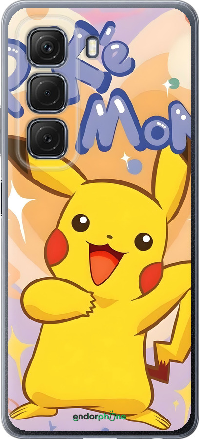 Силиконовый чехол Пикачу для Infinix Hot 50 5G - 6383u-3795 изображение 