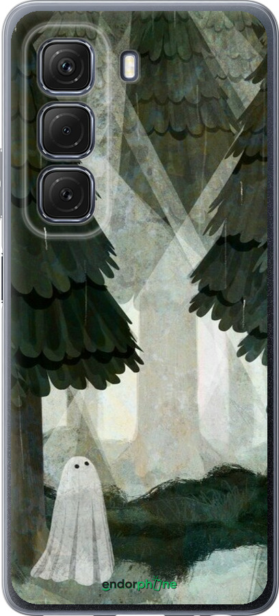 Силиконовый чехол С изображением соснового леса и привидения для Infinix Hot 50 5G - 6420u-3795 изображение 