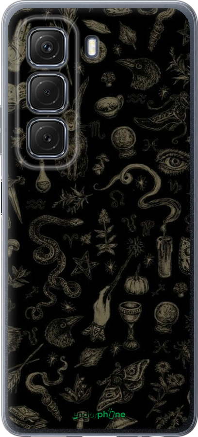 Силіконовий чехол Містичний колаж з травами та магічні символи для Infinix Hot 50 5G - 6428u-3795 изображение 