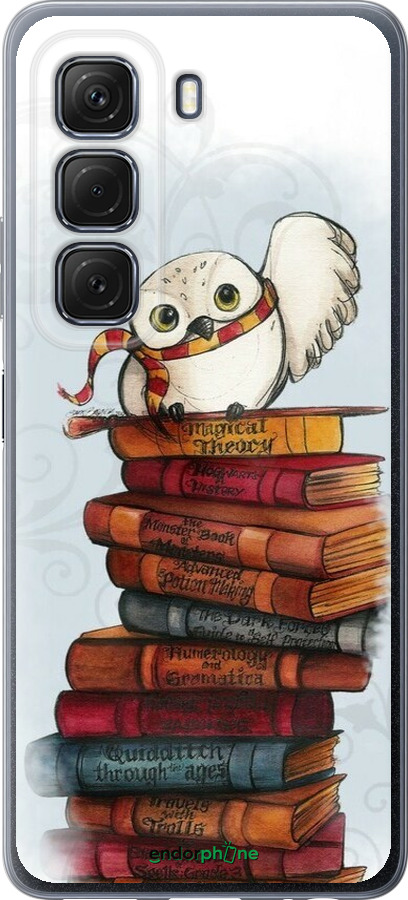 Силиконовый чехол Сова и книги для Infinix Hot 50 5G - 6436u-3795 изображение 
