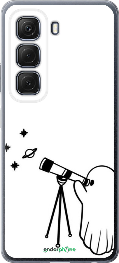 Силиконовый чехол Привидение астроном для Infinix Hot 50 5G - 6444u-3795 изображение 