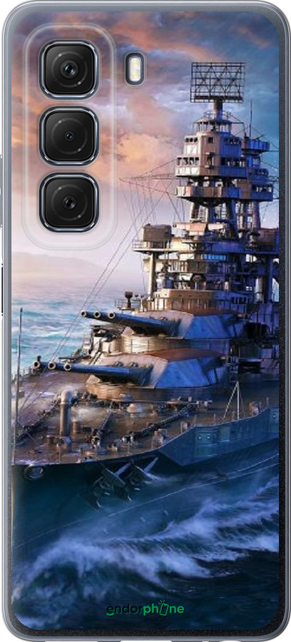 Силиконовый чехол Военный корабль, world of tanks, wargaming для Infinix Hot 50 5G - 6461u-3795 изображение 