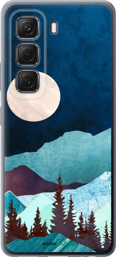 Силіконовий чехол Гірська ідилія нічний краєвид для Infinix Hot 50 5G - 6488u-3795 изображение 