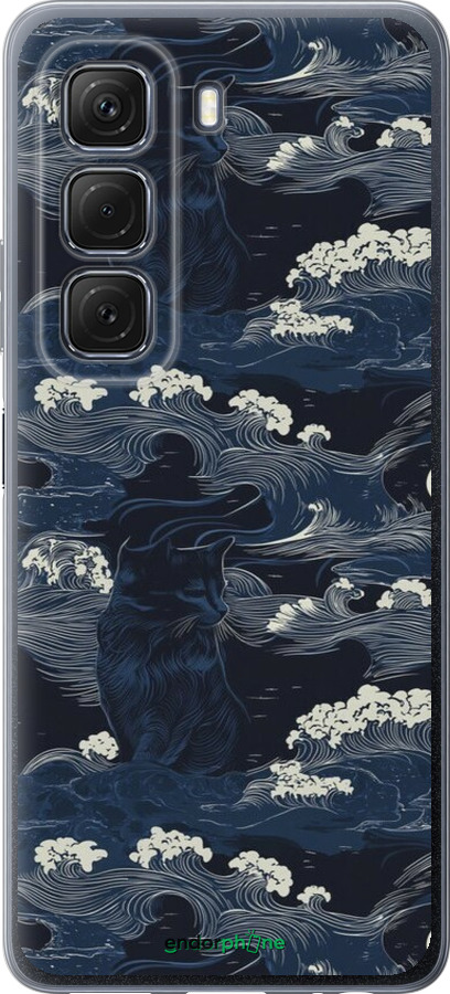 Силиконовый чехол Морская тематика в стиле арт-деко для Infinix Hot 50 5G - 6520u-3795 изображение 