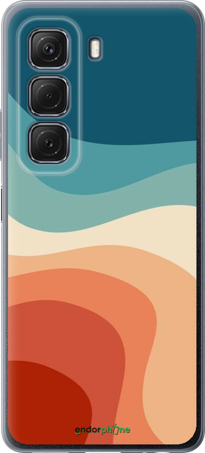 Силиконовый чехол В стиле ретро с волнами для Infinix Hot 50 5G - 6531u-3795 изображение 