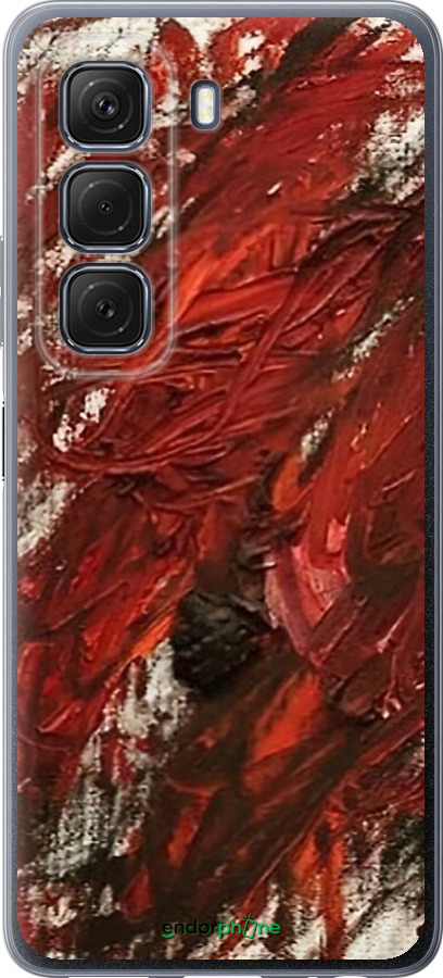 Силиконовый чехол Абстрактная композиция в красных тонах для Infinix Hot 50 5G - 6541u-3795 изображение 