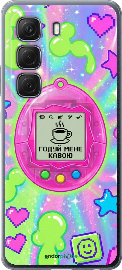 Силиконовый чехол Y2K Aesthetic Retro Pet: Годуй мене кавою для Infinix Hot 50 5G - 6784u-3795 изображение 
