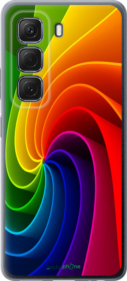 Силиконовый чехол Радужный вихрь для Infinix Hot 50 5G - 747u-3795 изображение 
