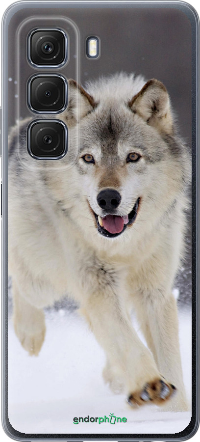 Силиконовый чехол Бегущий волк для Infinix Hot 50 5G - 826u-3795 изображение 