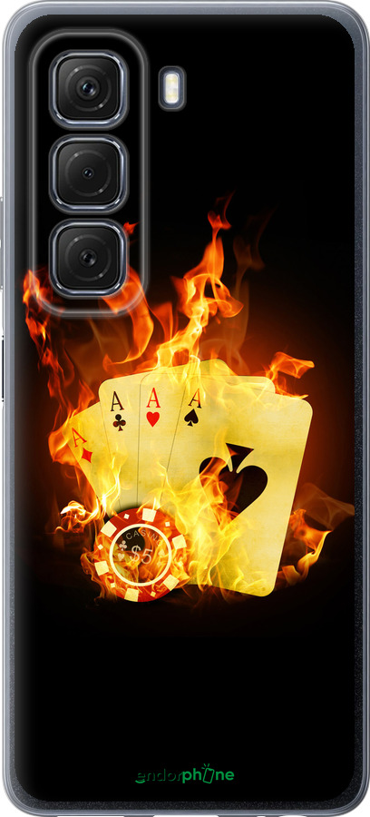 Силиконовый чехол Горящие карты для Infinix Hot 50 5G - 839u-3795 изображение 