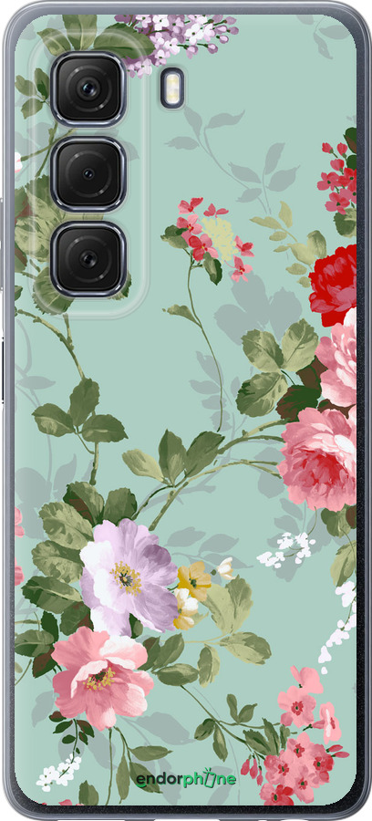 Силиконовый чехол Цветочные обои 2 для Infinix Hot 50 5G - 862u-3795 изображение 