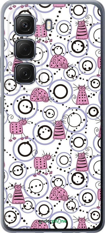 Силиконовый чехол Смешные коты для Infinix Hot 50 5G - 907u-3795 изображение 