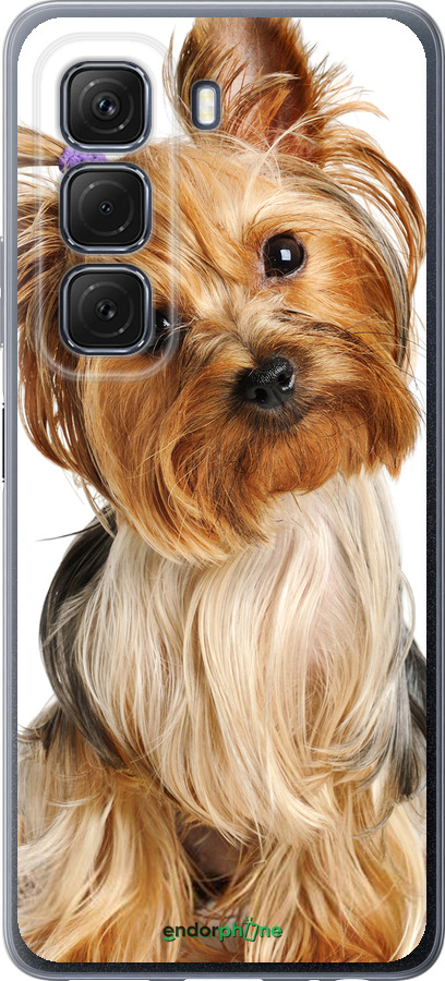 Силиконовый чехол Йоркширский терьер с хвостиком для Infinix Hot 50 5G - 930u-3795 изображение 