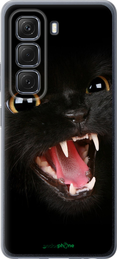 Силиконовый чехол Чёрная кошка для Infinix Hot 50 5G - 932u-3795 изображение 