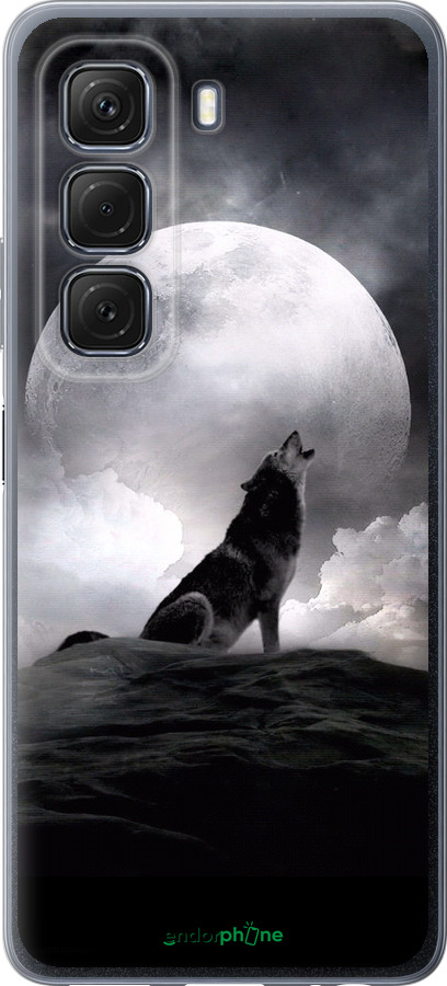 Силиконовый чехол Воющий волк для Infinix Hot 50 5G - 934u-3795 изображение 