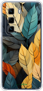 Силикон с усиленными углами чехол Кольорове листя для Infinix Hot 50 Pro 4G - 5644sp-3871 изображение 
