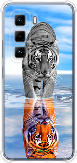 Силикон с усиленными углами чехол Тигр для Infinix Hot 50 Pro 4G - 6016sp-3871 изображение 