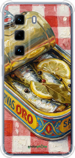 Силикон с усиленными углами чехол Vintage Sardine Tin Phone для Infinix Hot 50 Pro 4G - 6772sp-3871 изображение 